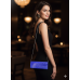 Evening Bag - Jeweled Acrylic Beads w/ Flap - Blue -BG-100317BL